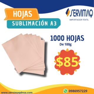 1000 HOJAS PARA SUBLIMAR A3